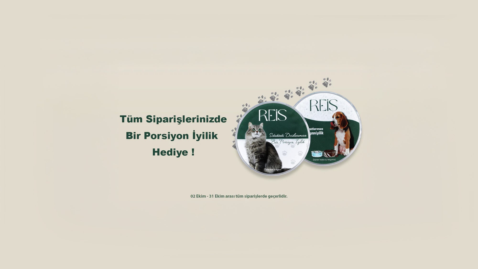 Tüm Siparişlerinizde Bir Porsiyon İyilik Hediye