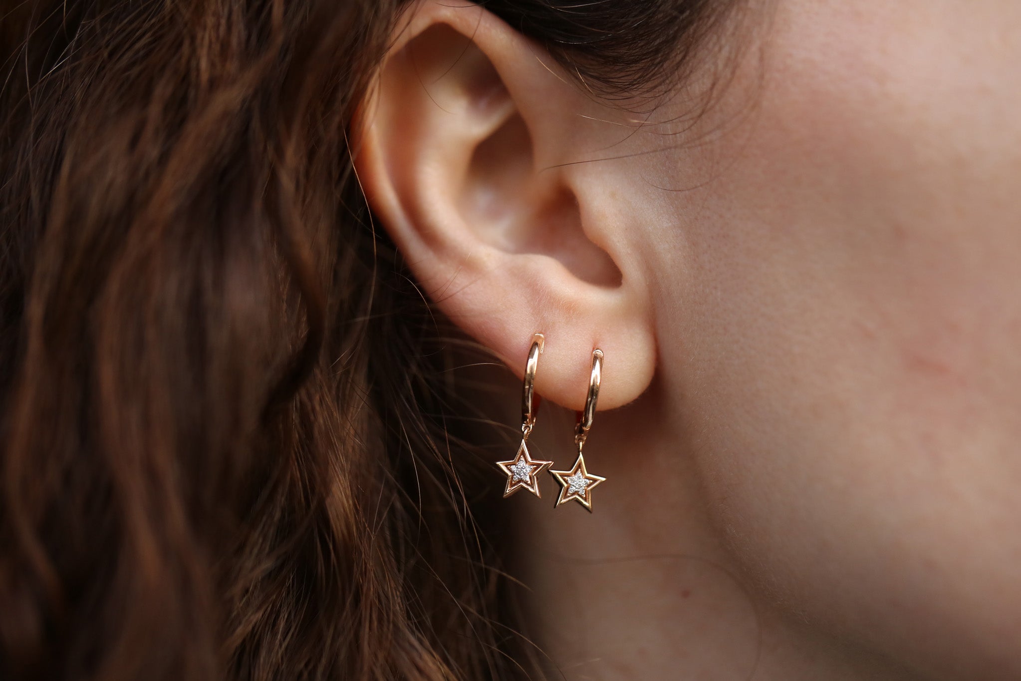 Mahal Star White Küpe