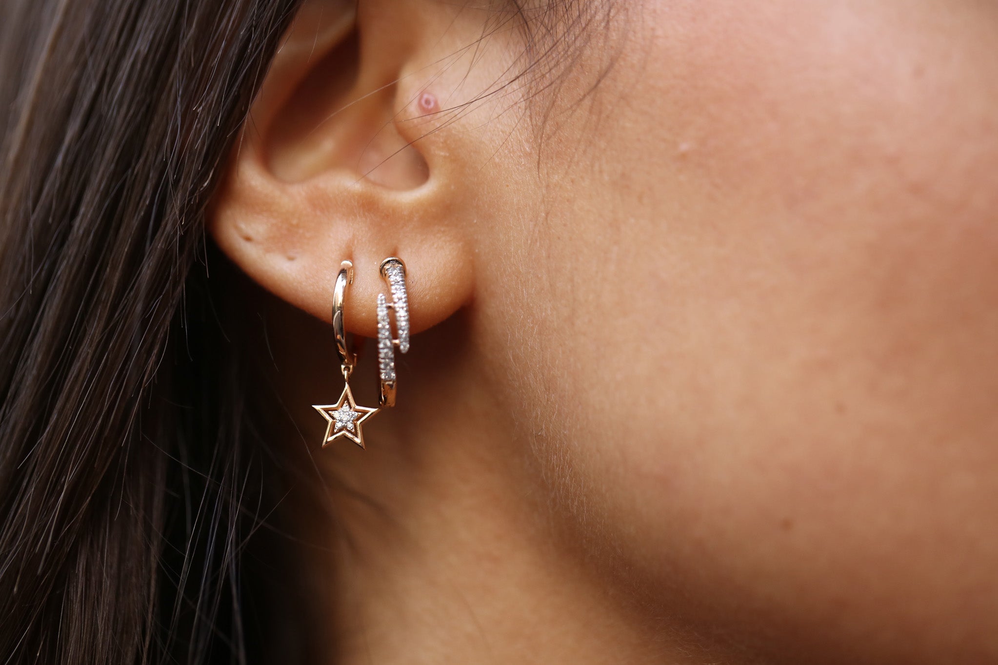 Mahal Star White Küpe