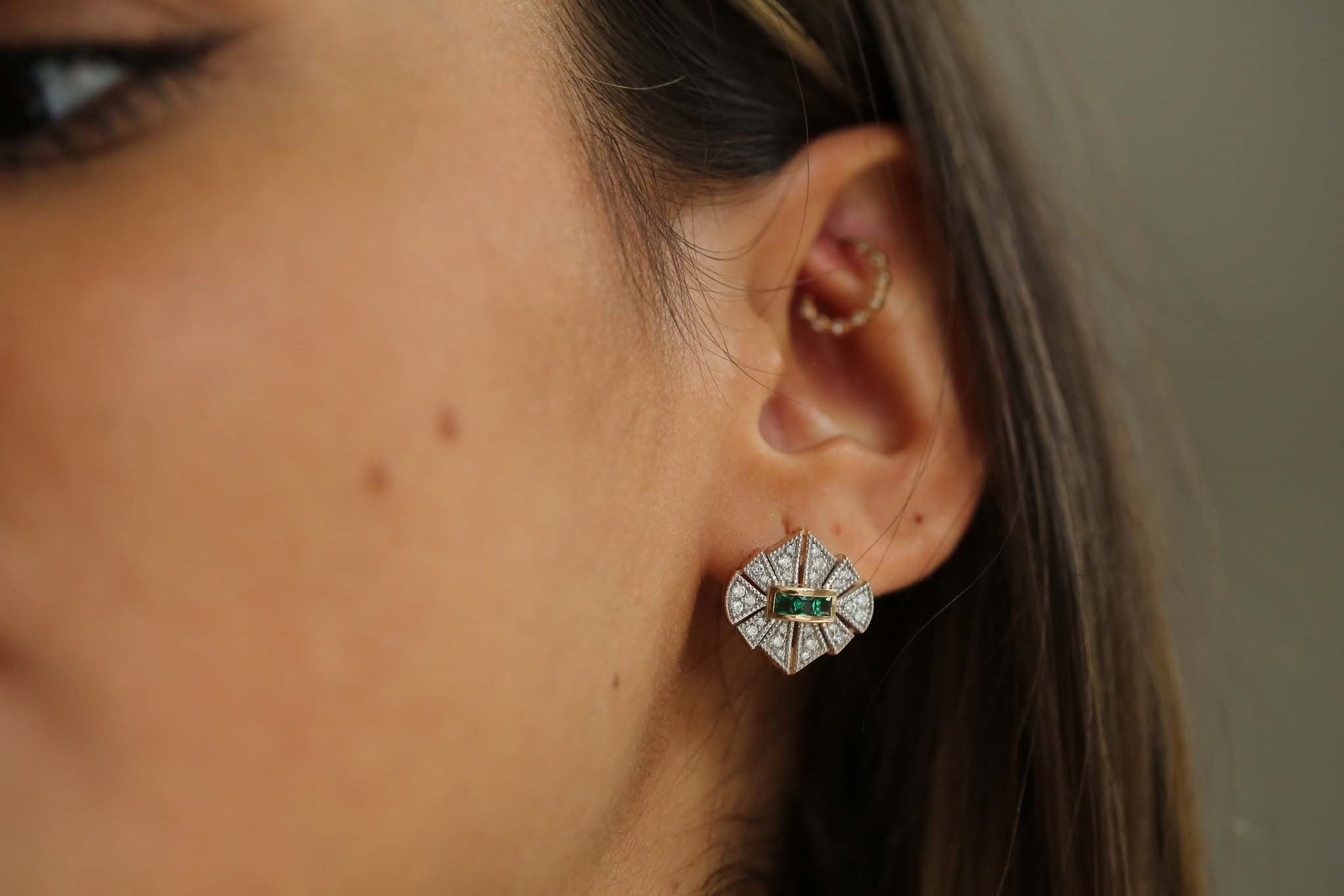Gotham Green Earrings