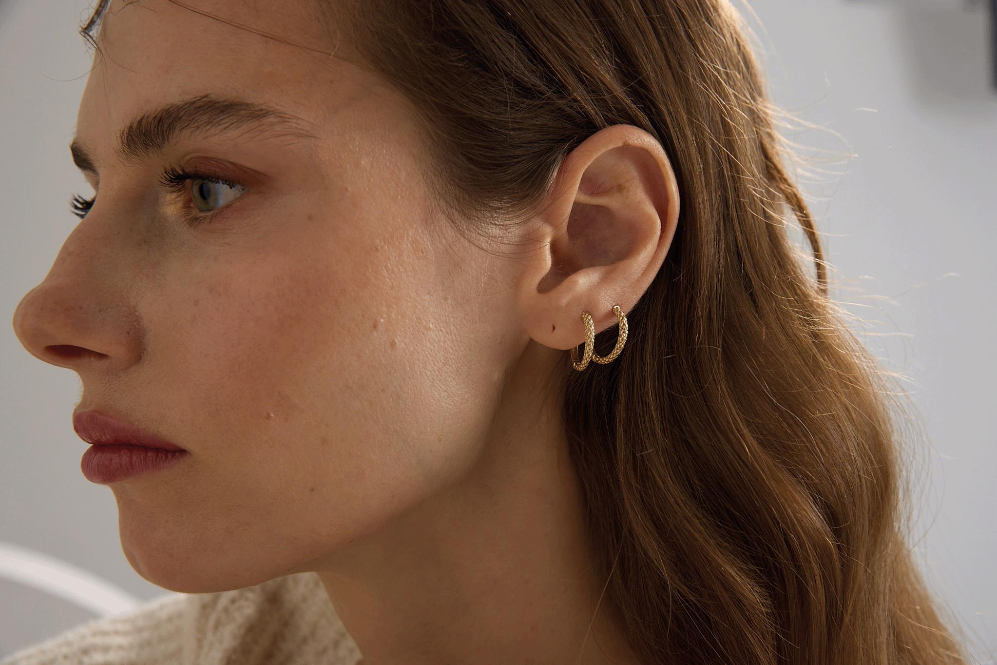 Hasır Thin Earrings