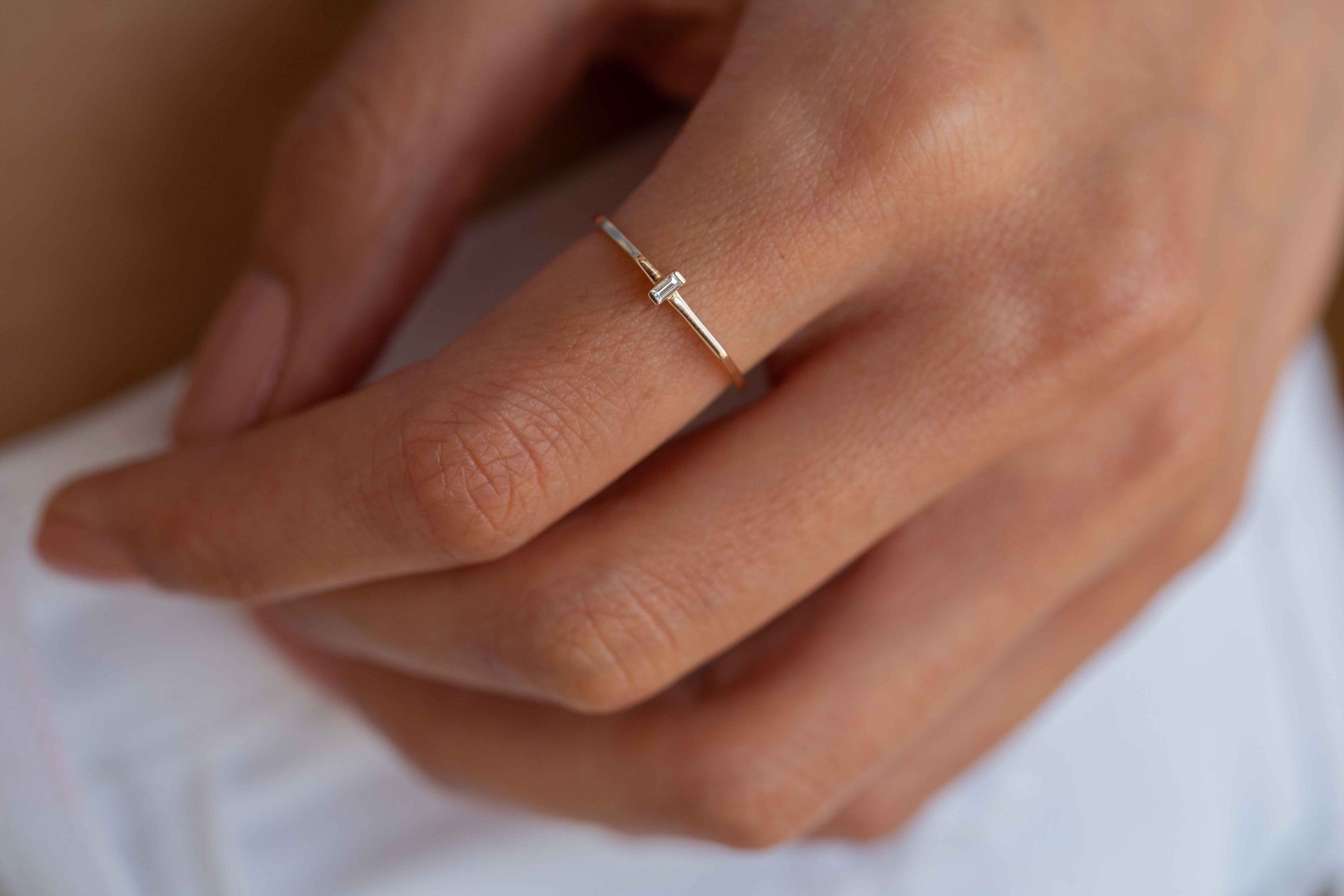 Mini Baget Kare Yüzük