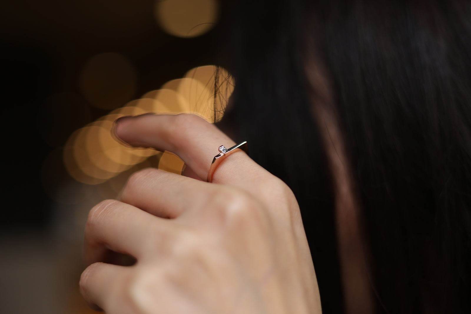 Mini Baget Kare Yüzük