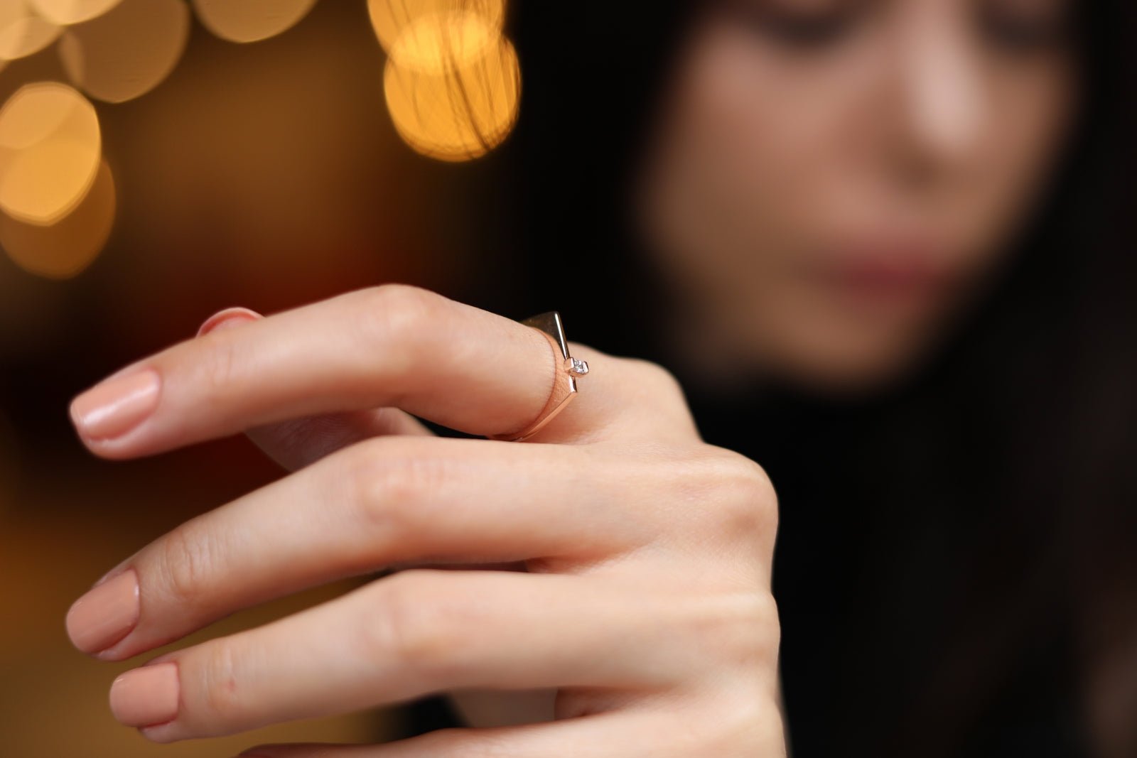 Mini Baget Kare Yüzük