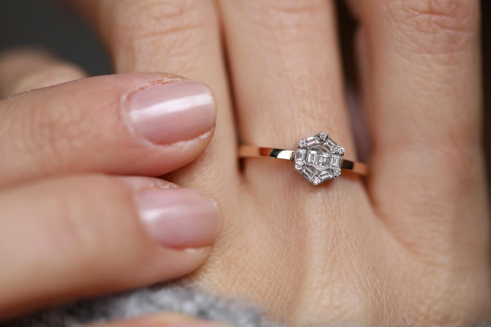 Altıgen Baget Yüzük