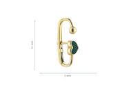 Green Heart Earcing