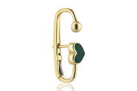 Green Heart Earcing