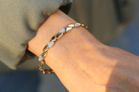Path and Track Bracelet White