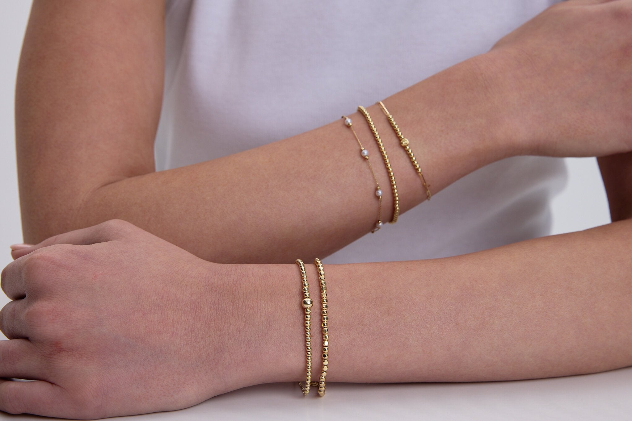 Seven &  Eleven Gold Bead