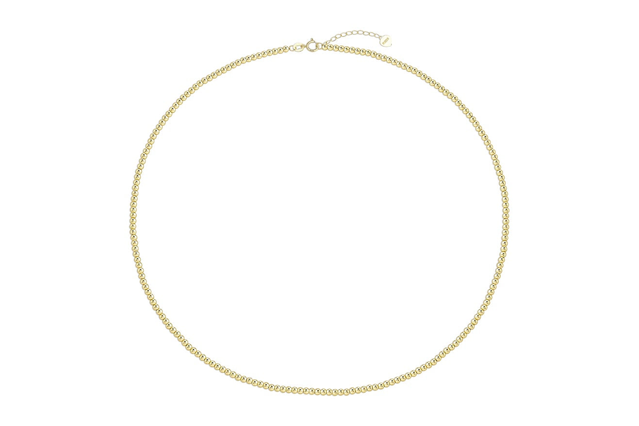 Seven & Eleven Gold Bead Necklace