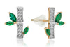 Large Green Bamboo Earrings