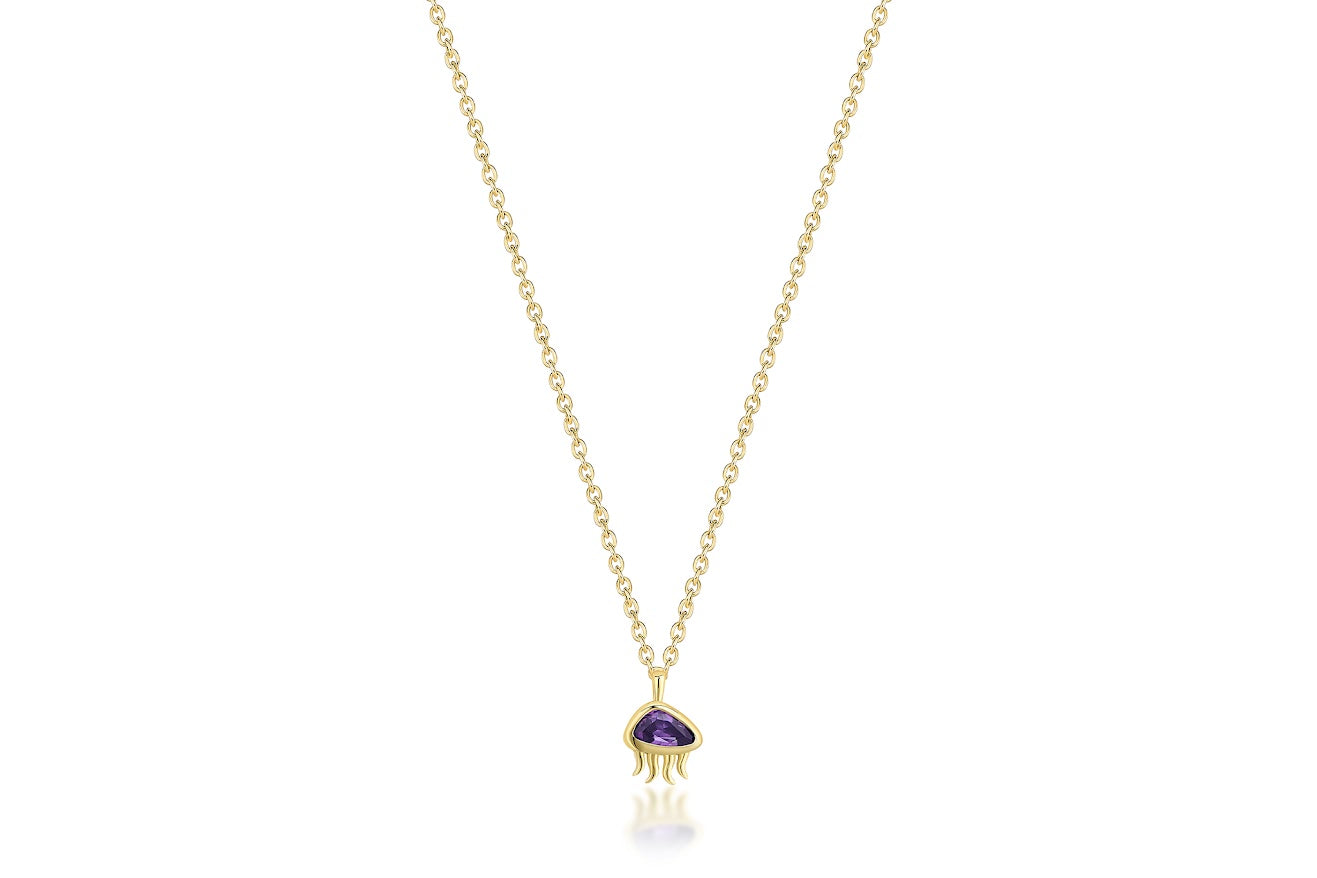 Purple Jellyfish Necklace