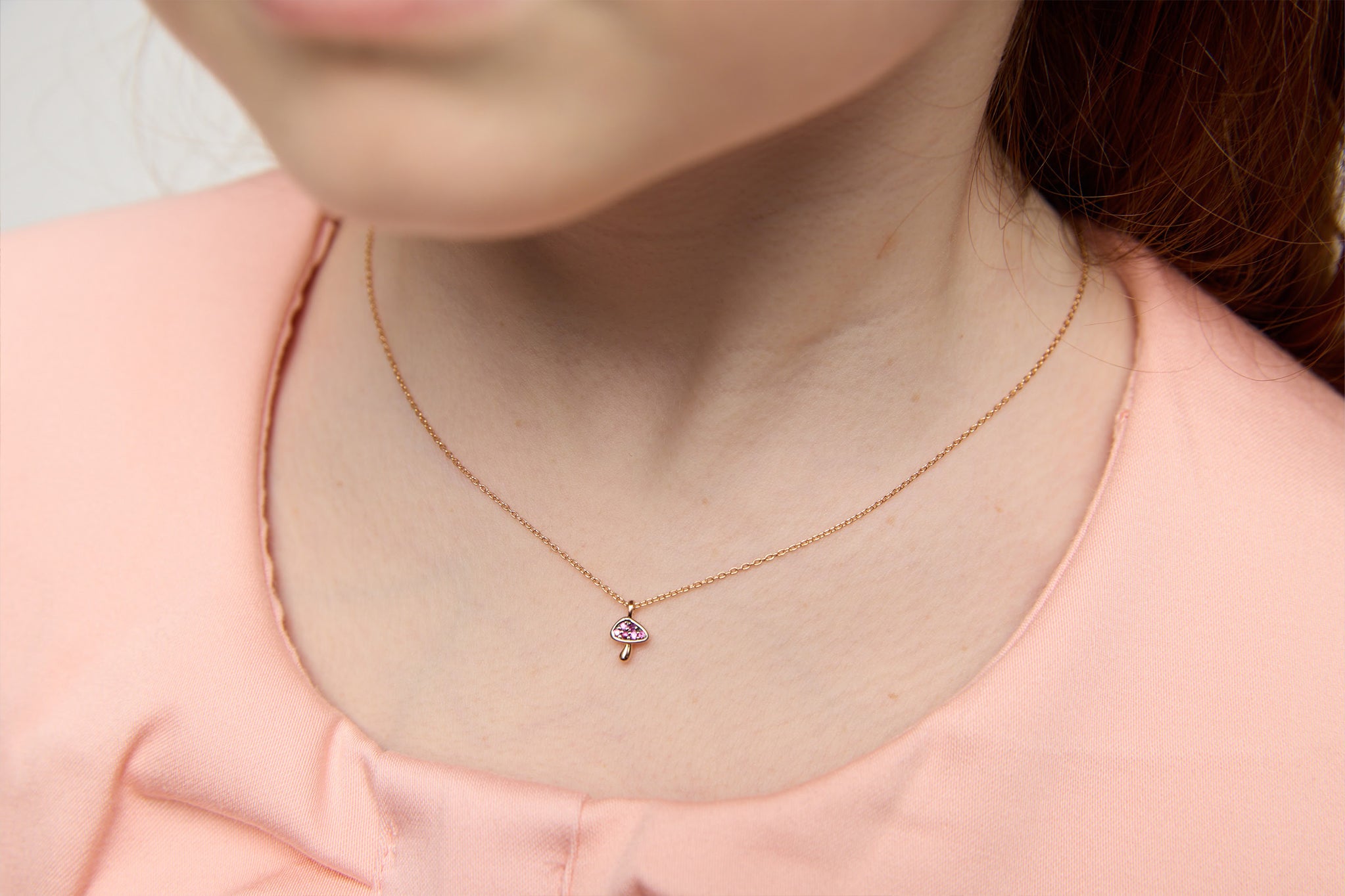 Violet Mushroom Necklace