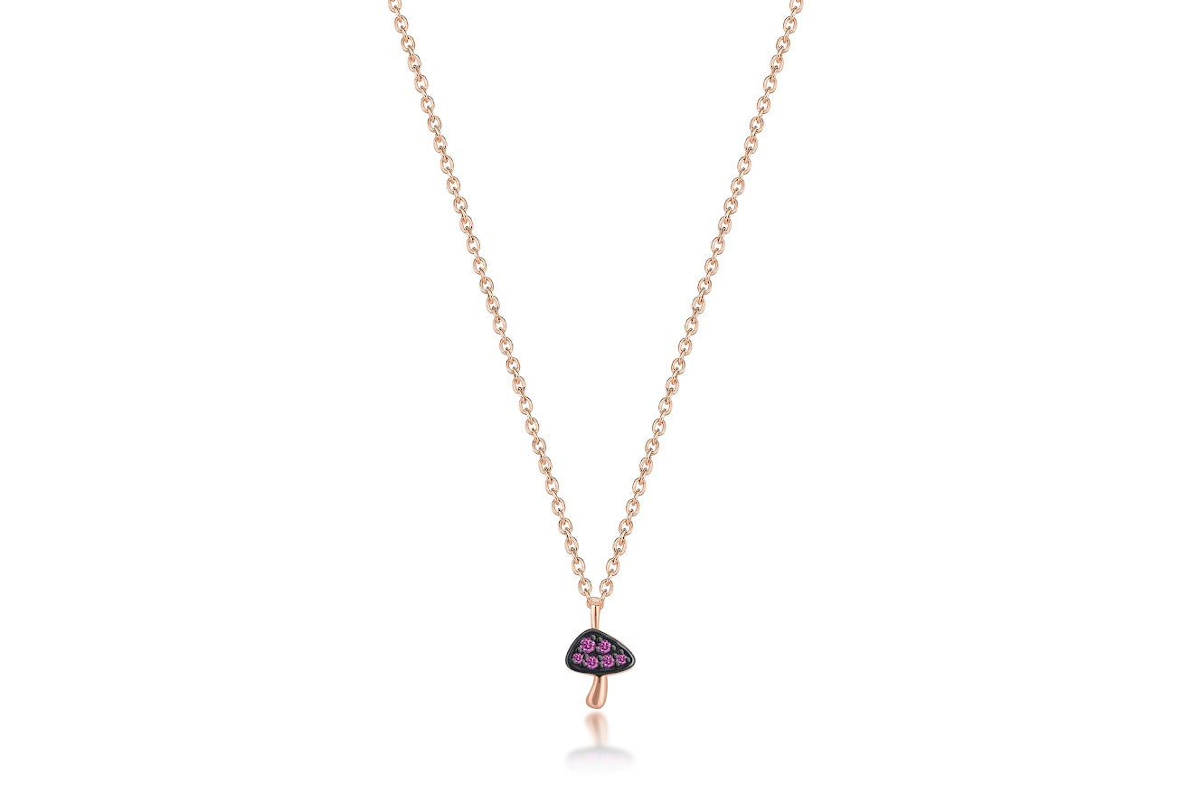 Violet Mushroom Necklace