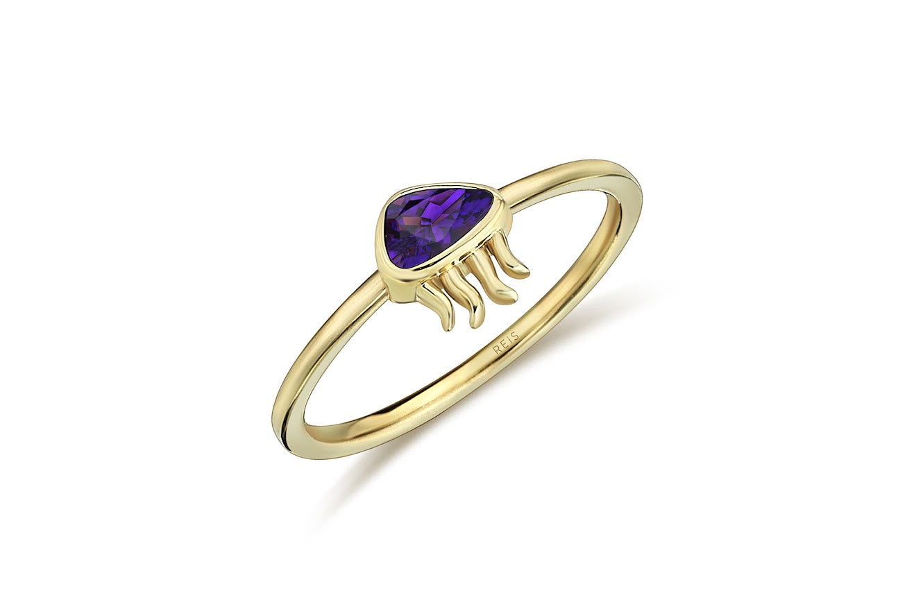 Purple Jellyfish Ring