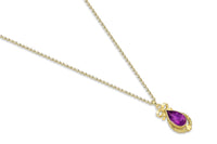 Romantic Ribbon Amethyst Necklace
