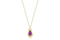 Romantic Ribbon Amethyst Necklace
