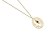 Ruby Floral Garland Necklace