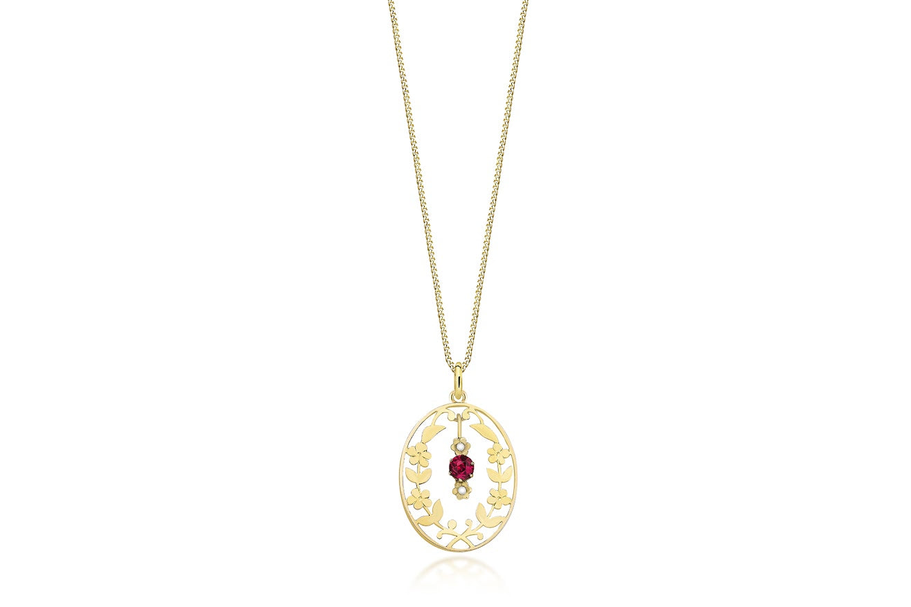 Amethyst Floral Garland Necklace
