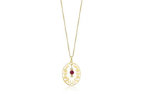 Ruby Floral Garland Necklace