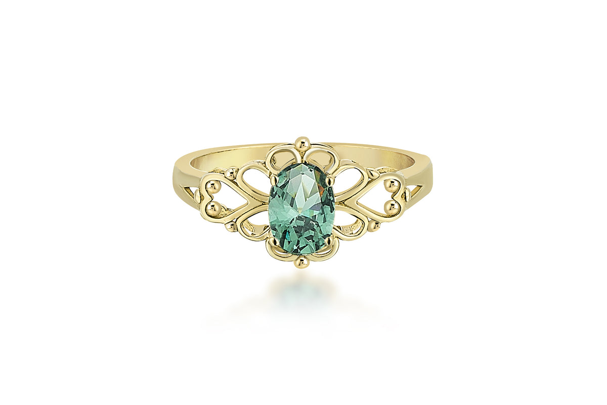 Nostalgic Green Sapphire Ring