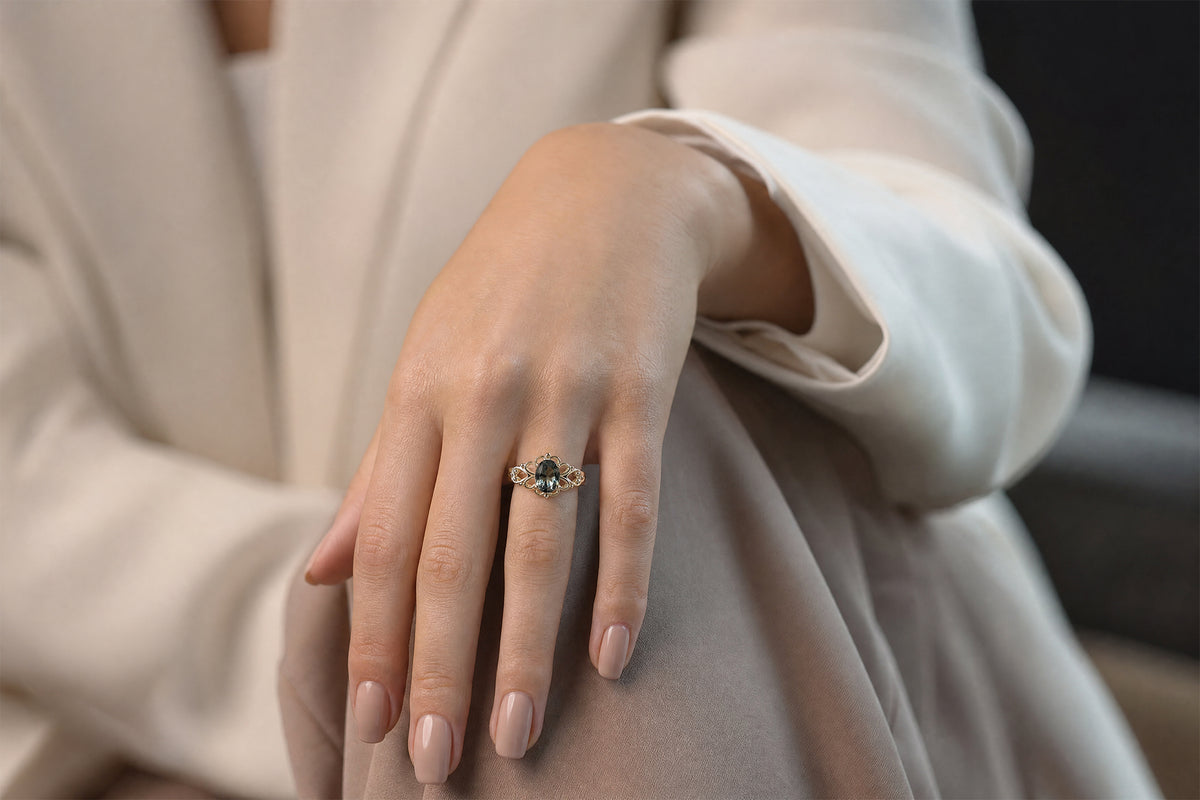 Nostalgic Green Sapphire Ring