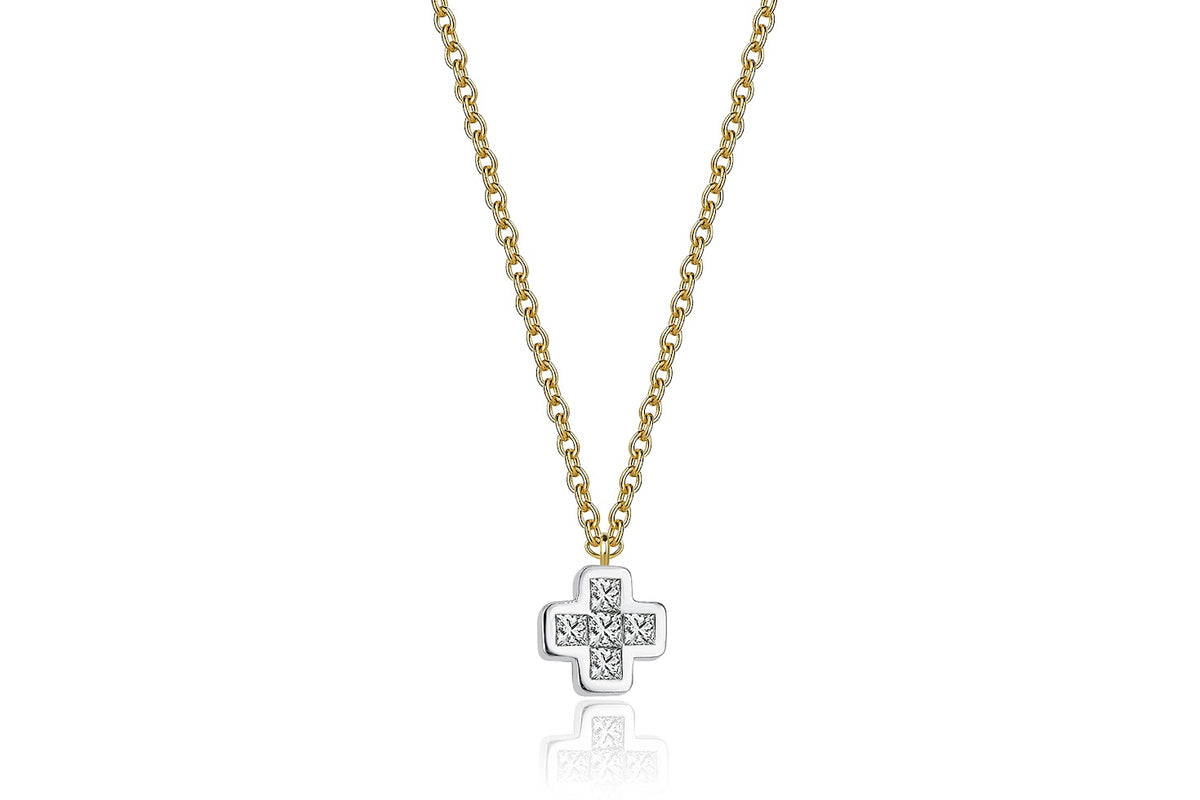 Cross Tetris Necklace