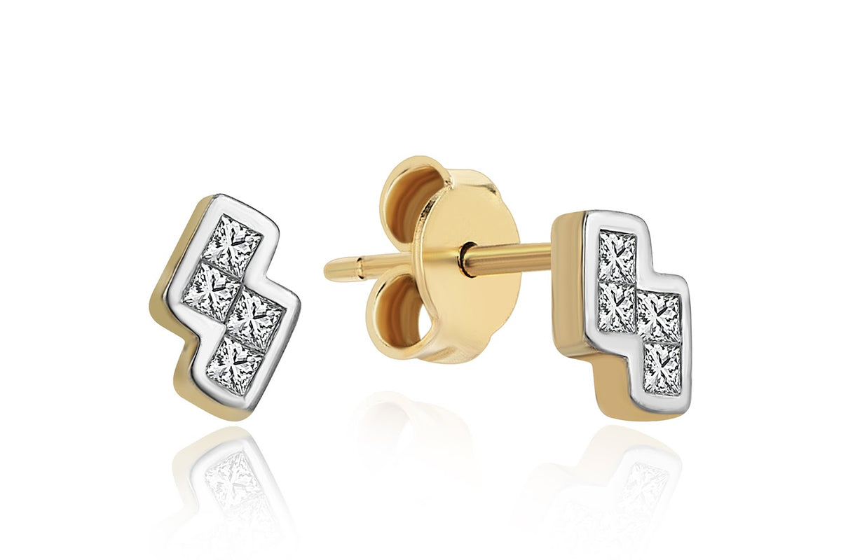 Zigzag Tetris Earrings