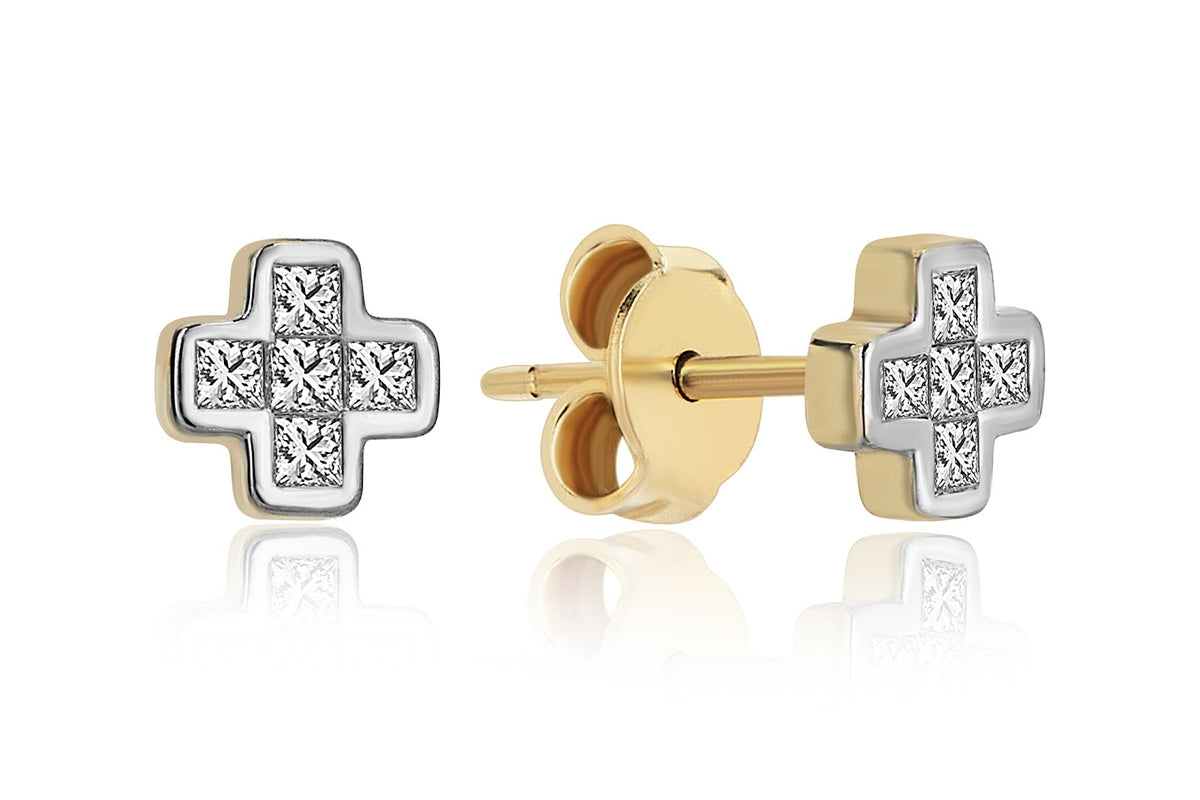Cross Tetris Earrings