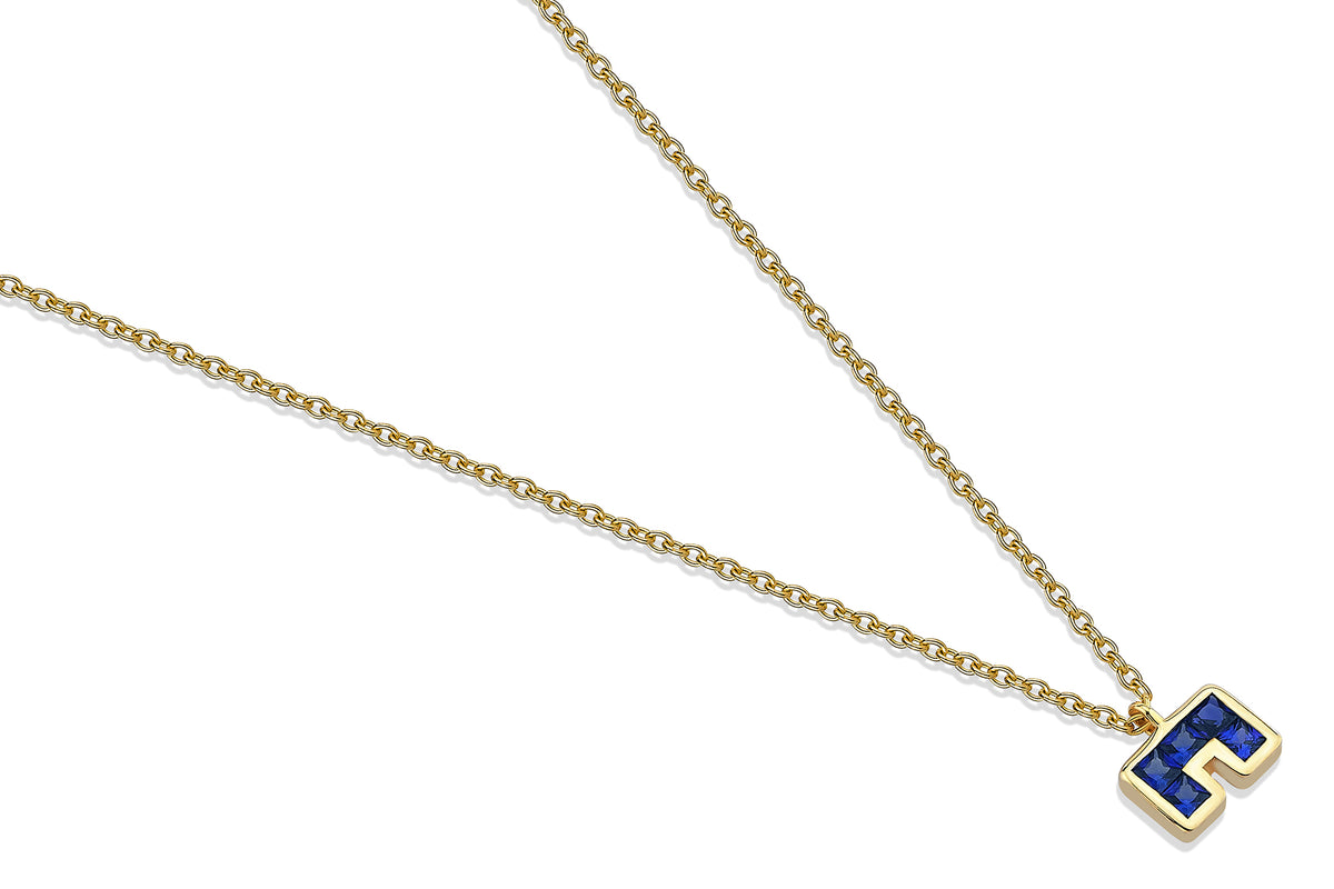 Arch Tetris Blue Necklace
