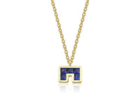 Arch Tetris Blue Necklace