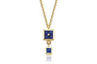 Mini Block Blue Necklace