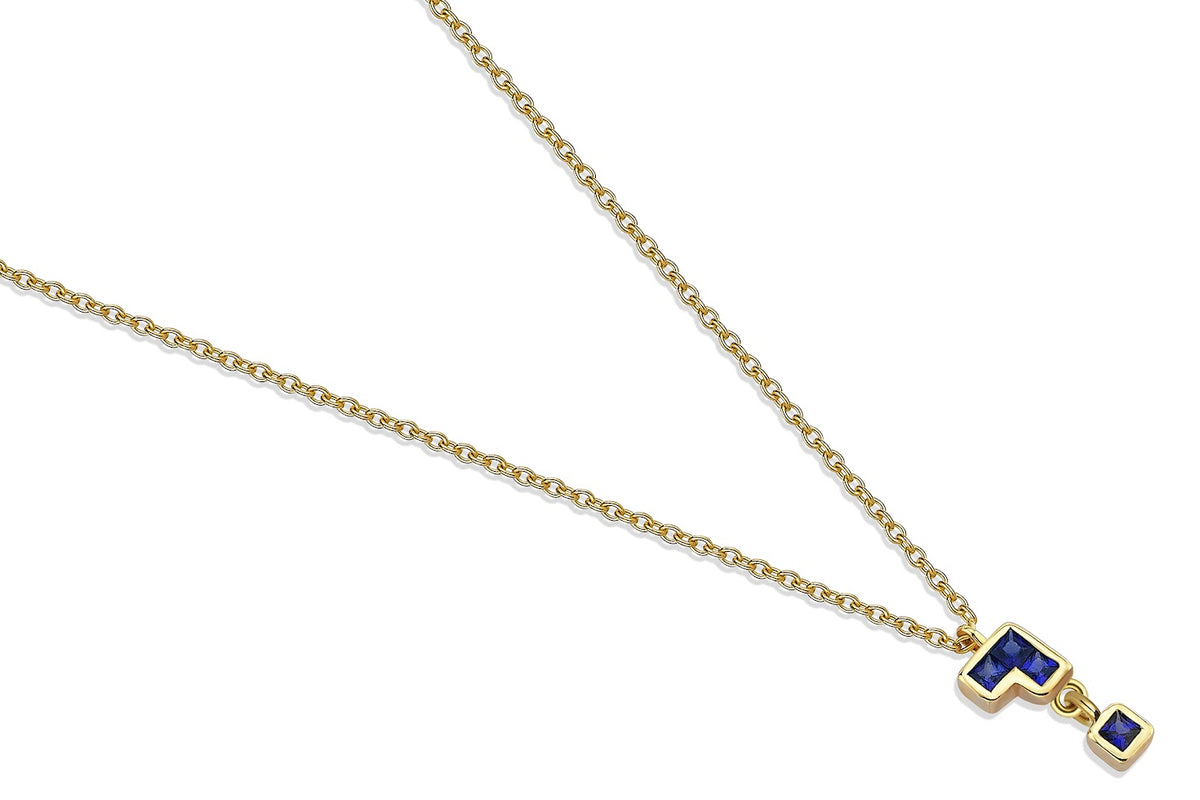 Tee Tetris Blue Necklace