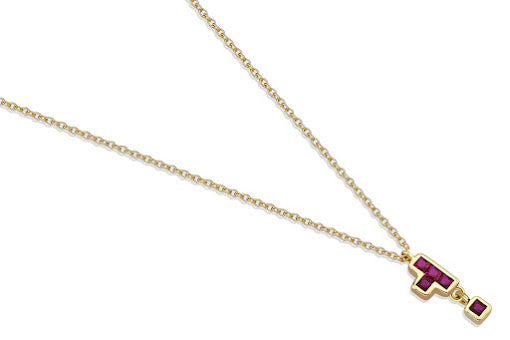 T Block Pink Necklace