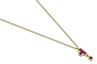 T Block Pink Necklace