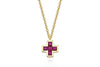 Cross Tetris Pink Necklace