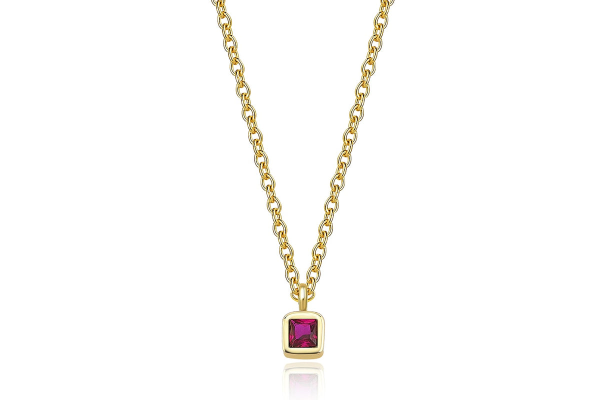 Mini Tetris Pink Necklace