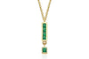 Line Tetris Green Necklace