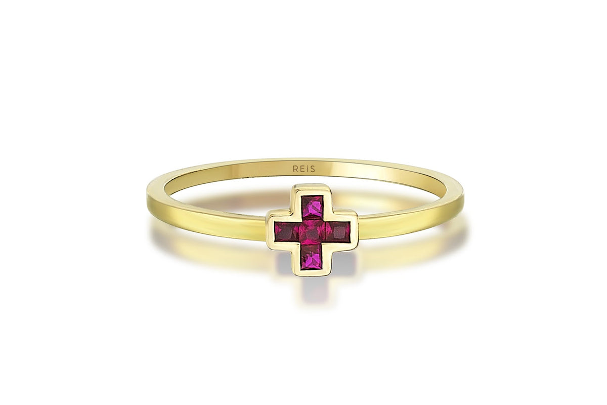 Cross Tetris Pink Ring