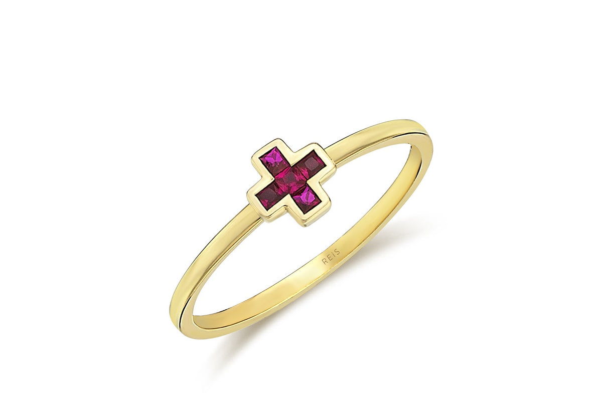Cross Tetris Pink Ring