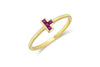 T Block Tetris Pink Ring