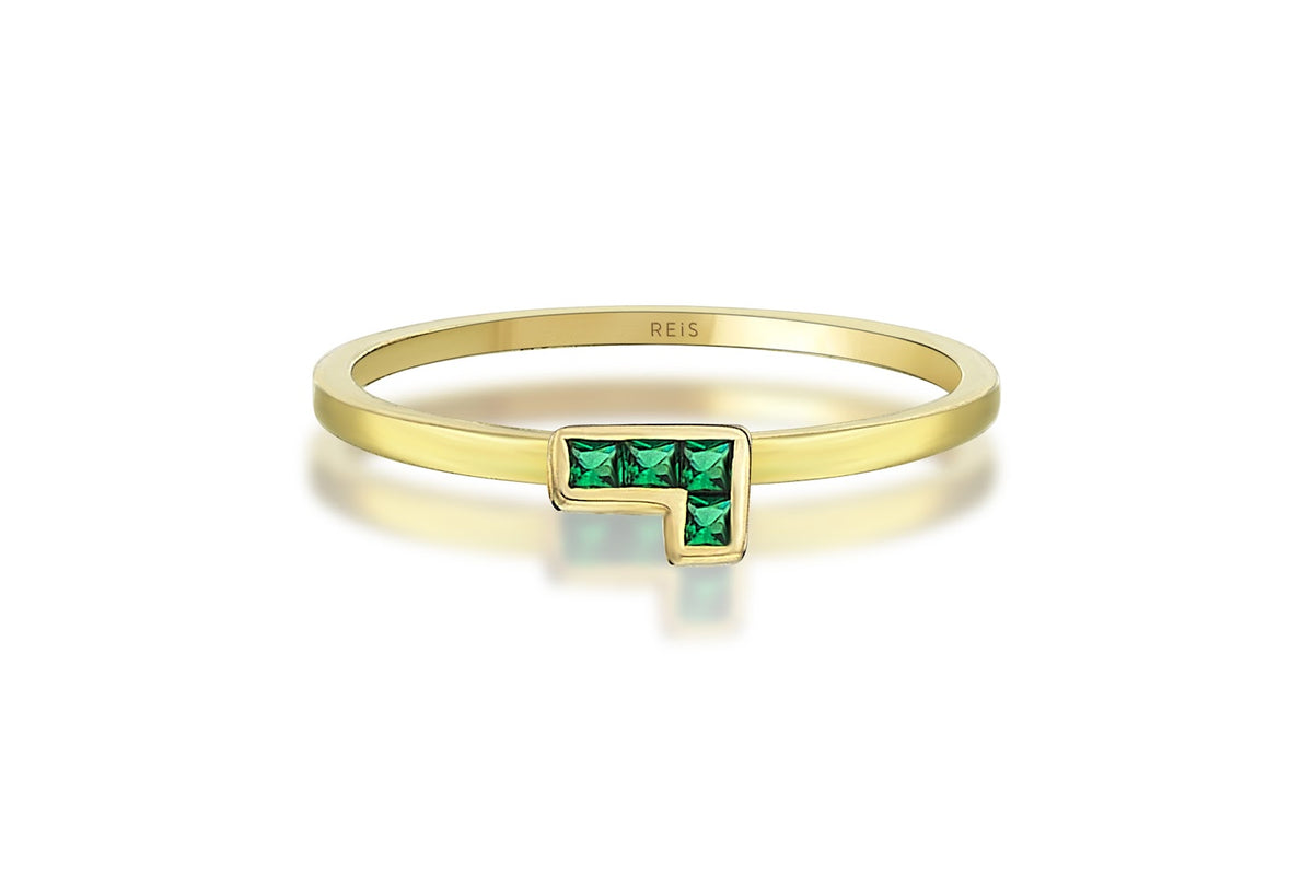 L Tetris Green Ring