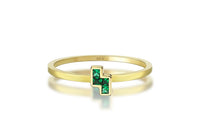 Zigzag Tetris Green Ring