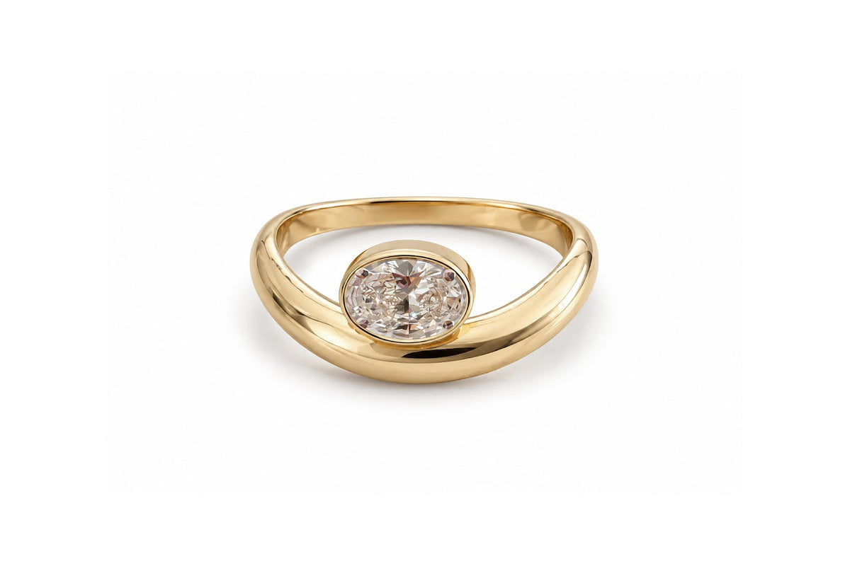 Oval Wave Ring