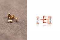 Swarovski Taşlı Baget Küpe