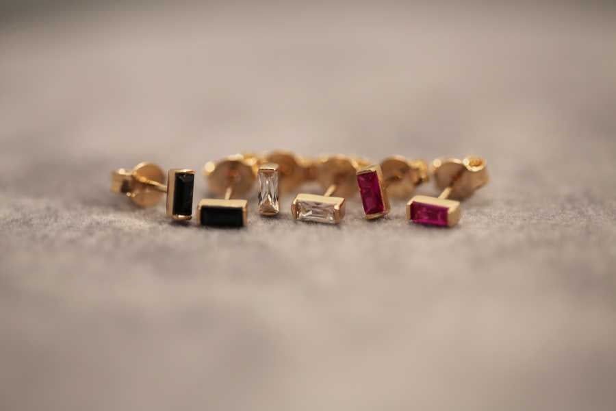 Swarovski Taşlı Baget Küpe