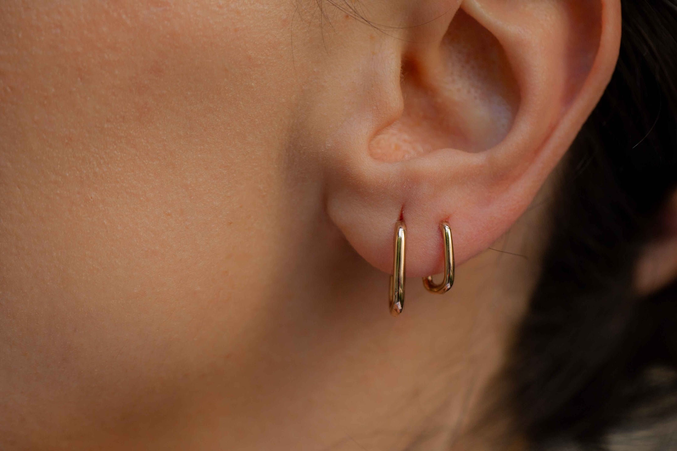 Mini Dikdörtgen Küpe