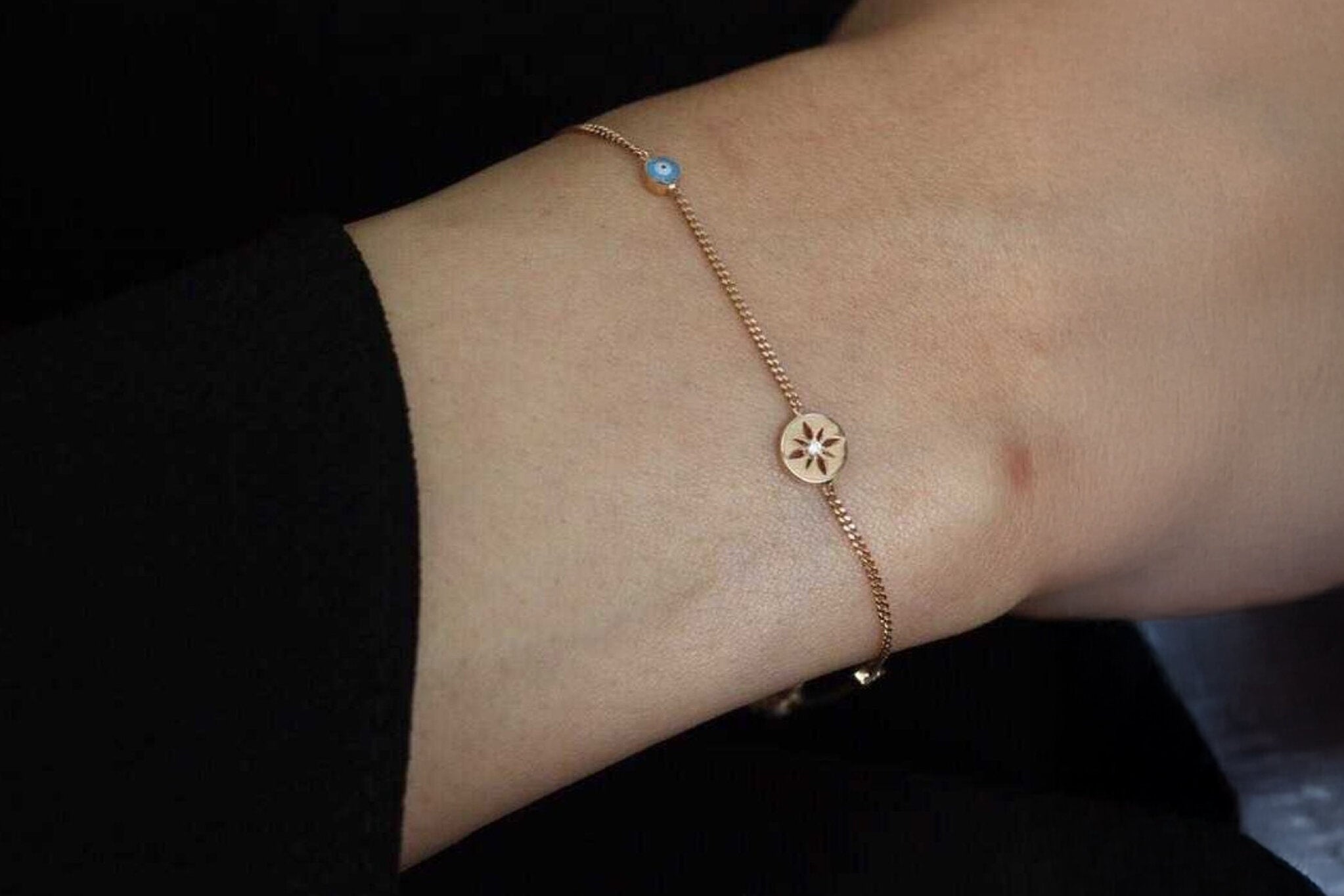 Detay Mine Gözlü Yıldız Bilezik