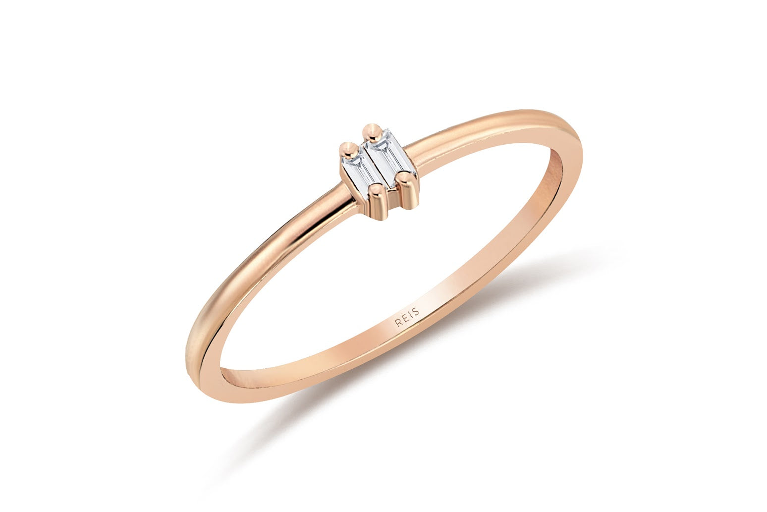 Mini Çift Baget Pırlanta Yüzük