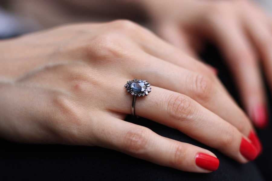 Safir ve Karışık Baget Yüzük